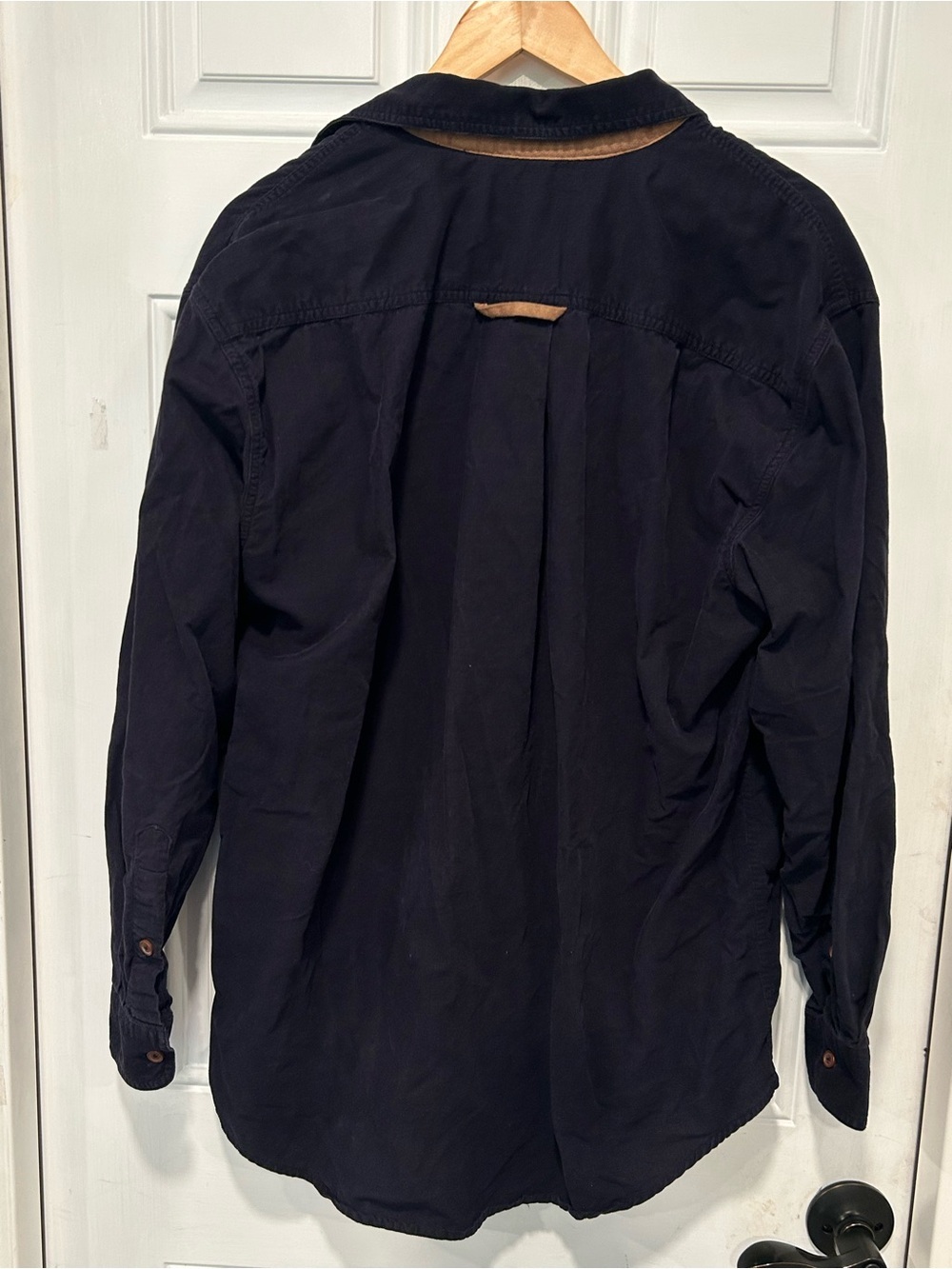 ORVIS Men's FAIRBANKS Corduroy Button Down Shirt Large Navy Blue Long Sleeve - Picture 8 of 16